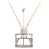 Botella aromática antifuego disponible, decoración del hogar, botella aromática cilíndrica transparente, botella aromática de vidrio, botella de perfume de ratán, fabricantes de botellas