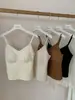 Body de Camisola de Color Sólido Cepillado de Gamuza, Tirantes Finos, Cuello en V, de Una Pieza, Copa Fija Integrada, Capa Base Diaria 3615