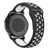 20mm Adequado para Pulseiras Samsung Watch, Huami, Garmin, Huawei Pulseiras de Silicone Bicolor, 22mm Pulseiras Esportivas Respiráveis