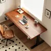 Mesa de escritório elétrica de madeira maciça, mesa para computador, mesa para jogos, mesa para casa, mesa de estudo, mesa de escritório com altura ajustável.