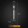 Nuevo Rebanador Multifuncional 2 en 1 de Acero Inoxidable para Frutas y Sandía, Herramienta de Corte de Melón Doble Cabeza de Cuchillo y Tenedor para Uso Doméstico en la Cocina