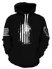 Sudadera con Capucha Nueva para Hombre 2026 Primavera y Otoño Impresión Digital 3D Remolino Blanco y Negro Corte Delgado Sudadera con Capucha para Hombre