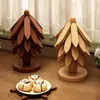 Alfombrilla Aislante Térmico de Madera Maciza, Alfombrilla Antiescaldado, Alfombrilla de Mesa Resistente a Altas Temperaturas para el Hogar, Alfombrilla para Ollas, Alfombrilla para Tazas, Alfombrilla para Cazuelas con Acabado Premium