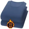 Ropa Térmica de Otoño Cepillada por Ambos Lados para Hombre, Ajuste Delgado, Forro de Polar, Capa Base Térmica Gruesa