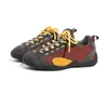 Shougu Cor Bloco Retrô Casual ao Ar Livre Sapatos de Treinamento Alemães Femininos 2026 Outono Couro Genuíno Super Quente Sola Macia Sapatos Esportivos de Ballet