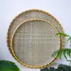 Recogedor de Bambú Hecho a Mano para Uso Doméstico, Productos Redondos de Bambú Tejido, Colador para Almacenamiento, Lavado de Verduras, Secado, Decoración de Granja, Productos de Bambú