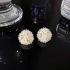 Pendientes Populares de Bola de Flor Dulce para Mujer, Nuevo Diseño de Nicho de Moda, Pendientes de Gama Alta Elegantes y Versátiles