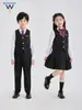 Conjunto de Terno Estilo Britânico Infantil, Uniforme de Jardim de Infância, Uniforme de Aula de Primavera, Camisa, Uniforme de Escola Fundamental, Estilo College