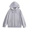 Sudadera con capucha de 260 g Otoño e Invierno Nuevo Estilo Rizo Cremallera Moda Casual Estilo Perezoso Cárdigan Color Sólido Top para Hombre