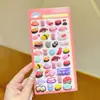 Adesivos de Bolha 3D Relevo Desenho Animado Criativos Fofos Adesivos Adesivos de Cristal para Decoração de Diário