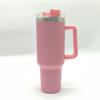 Explosiones transfronterizas generación 40oz taza para coche con asa de gran capacidad vaso termo de acero inoxidable 304 taza con tubo de succión taza para hielos