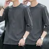 [Envío Rápido] Camiseta de manga larga para hombre, nueva colección de otoño 2026, camiseta interior de manga larga estampada, estilo masculino