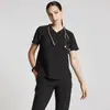 Traje de Cirugía de Color Sólido Estilo Diseñador con Múltiples Bolsillos Ropa de Trabajo, Traje de Cirugía para Doctor Tipo Dividido de Alta Gama Amazon