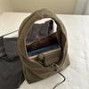 Bolso Tote de Gran Capacidad con Empalme para Mujer 2025 Nuevo Primavera Vintage Mate Lazo Bolso Tote de Hombro Bolso de Mano