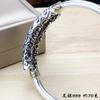 Pulsera de Pareja Plata S999 Símbolo de Amor Maldición para Hombre Retro Abertura para Mujer Oro Garrote Pulsera de Plata Regalo