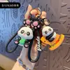 Muñeco Panda Llavero de Dibujos Animados Lindo Panda Troyano Exquisito Colgante para Coche Pareja Mochila Regalo Venta al por Mayor