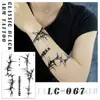 Venta al por mayor transfronteriza Ruikalong Pegatinas de Tatuaje para Brazos, Nuevos Modelos de Color Liso para Hombres y Mujeres, Pegatinas de Tatuaje de Pulsera en Blanco y Negro, Desechables