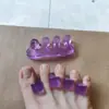 Separador de Dedos del Pie con Pinza de Tres Agujeros Separador de Dedos Superpuestos Separador de Dedos de Silicona Separador de Dedos Separador de Dedos para Manicura