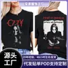 T-Shirt Cruzada Europeia Tamanho Descanse em Paz Príncipe Sombrio oz Osbourne 1948-2025 Camisa de Manga Curta para Homens e Mulheres