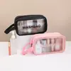 Bolsa de Cosméticos Impermeable de PVC, Bolsa de Almacenamiento de Cosméticos de Gran Capacidad, Bolsa de Tocador Transparente Portátil Simple para Viajes Fábrica