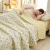 Colcha de Algodón Tejido para Verano, Lavable a Máquina, Colcha de Verano para Niños, Colcha Fina de Verano Individual/Doble para Dormitorio, Relleno de Colcha Fino para Primavera y Otoño con Aire Acondicionado