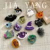 Presilhas de cabelo de Halloween, designs de abóbora e fantasma de desenho animado, acessórios de cabelo fofos para meninas e crianças, presilhas laterais, presilhas pequenas e enfeites de cabelo