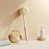 Conjunto de Chuveiro para Banheiro de Casa com Cabo Longo, Escova de Banho Dupla Face, Touca de Banho Descartável à Prova d'Água, Flor de Banho, Ferramenta Esfoliante, Bola de Banho
