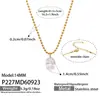 Nueva Cadena para Clavícula de Zirconia 5A Gota de Agua Super Brillante Acero Inoxidable Color Duradero Moda de Gama Alta Collar para Mujer Joyería al por Mayor