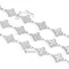 Cadena Dorada Hueca de Acero Inoxidable con Galvanoplastia al Vacío de Cuatro Hojas para Joyería DIY, Accesorios para Collares y Pulseras, Cadena Decorativa