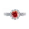 Anillo de Moissanita con Orejas de Gato y Flor, Anillos de Pareja, Propuesta, Boda, Regalo de Cumpleaños con Diamante de Ocho Corazones y Ocho Flechas