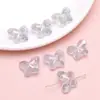 Contas de Borboleta Rosa Cebola Acrílicas Galvanizadas Contas Soltas Material para Miçangas de Pulseira Colar Feito à Mão Pequenos Acessórios de Joia