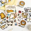 Notas de Paseo Yuezhen Pegatinas Lindas Pegatinas para Diario Pegatinas para Diario Transfronterizo Pegatinas de Dibujos Animados Materiales para Diario de Mascotas