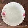Prato de frutas redondo de cerâmica de 8 polegadas flor dourada porcelana de magnésio prato de cerâmica para o dia a dia atacado cozinha louça multiuso