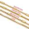 Aço Inoxidável Banhado a Ouro Real Conservante de Cor Corrente de Pérola Quadrada Clip para Fazer Colar Pulseira DIY Materiais Artesanais Corrente de Arroz