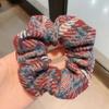 Estilo Coreano Xadrez Cabelo de Intestino Grosso Faixa de Cabelo iu Mesmo Estilo Azul Nebuloso Estudante Simples Versátil Corda de Cabelo Corda de Cabelo Acessórios de Cabelo