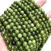 Calcedonia Verde Oliva Natural Cuentas Sueltas Accesorios para Joyería DIY Pulseras con Cuentas Collares Cuentas Semiacabadas