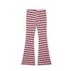 Otoño 2025 Nuevo Traje de Ropa para Mujer Europea y Americana Transfronteriza de Punto Rayado con Tirantes + Pantalones de Campana W03 6679