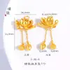 Collar Colgante de Oro de Arena Vietnamita de Larga Duración con Pez Koi y Flor de Loto