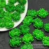 Aretes de Flor de Peonía Verde Imitación Jade 16mm Venta al por Mayor Colgante DIY Pulsera Estilo Vintage Accesorios de Flor Cuentas Sueltas