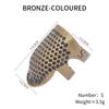 Anillo dedal retro ajustable estilo europeo Herramientas de costura para punto de cruz Cubierta de dedo de metal antideslizante para bordado hecho a mano para el hogar
