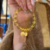 Elegante Novo Estilo Chinês Pulseira de Cruz Estrela com Contas de Cristal Verde Nicho Doce Simples Feita à Mão Pulseira de Casal