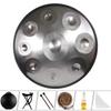 Lufing Disco de Mano Tambor de Mano Handpan Disco de Mano 440 Hertz 432 Hertz Forjado a Mano Tambor Etéreo Tambor de Lengüeta de Acero