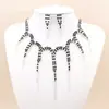 Conjunto de Colares Transfronteiriços Europeu e Americano Conjunto de Joias de Liga Conjunto para Vestido de Banquete Corrente Moda Versátil Joias de Noiva Atacado