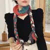 [Versión Extendida] trenzas tejidas a mano primavera y verano protección solar bolsa plegable bufanda bufanda chal para mujer bufanda otoño e invierno