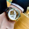 Reloj Mecánico Totalmente Automático para Hombre Sewor Reloj para Hombre Tourbillon Calado Luminoso Impermeable Negocios Retro Reloj para Hombre