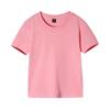 Playera Infantil de Color Puro con Logotipo Impreso Personalizado Uniforme de Clase para Estudiantes de Jardín de Niños y Primaria Cuello Redondo Manga Corta Camiseta Publicitaria Personalización de Ropa para Niños