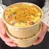 Caja de Pastel de Capas de Durian de 6 pulgadas de Moda Tazón de Frutas de 7 pulgadas Molde de Chiffon Espesado Resistente a Altas Temperaturas Caja de Embalaje