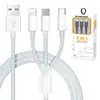Cable de Datos de Uno a Tres Adecuado para Apple 16 Cable de Carga Rápida Múltiples Cabezales Multifunción para Coche Cable de Carga Tres en Uno