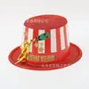 Sombrero de Copa con Polvo Dorado Estampado con Feliz Año Nuevo Sombrero de Plástico PVC de Moda Especial para Fiesta de Año Nuevo Logo Imprimible