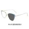 Gafas Fotocromáticas Antiluz Azul Estilo Ojo de Gato de Moda para Mujer, Metálicas Transfronterizas Europeas y Americanas Tendencia, Se Pueden Adaptar con Lentes Graduados o Lentes Neutros
